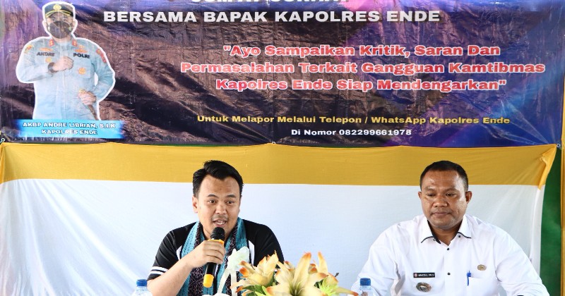 Jalankan Program 'Jumat Curhat', Kapolres Ende Sambangi Warga Kelurahan Potulando