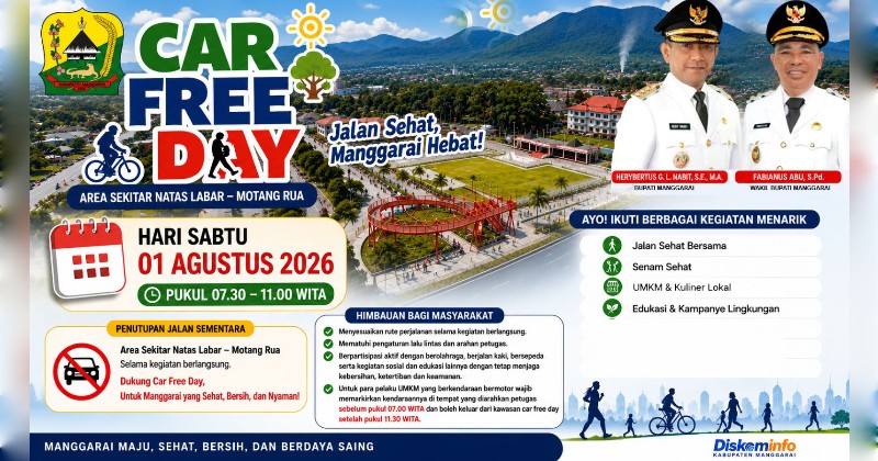 Manggarai Mulai Car Free Day, Natas Labar Ditutup untuk Kendaraan